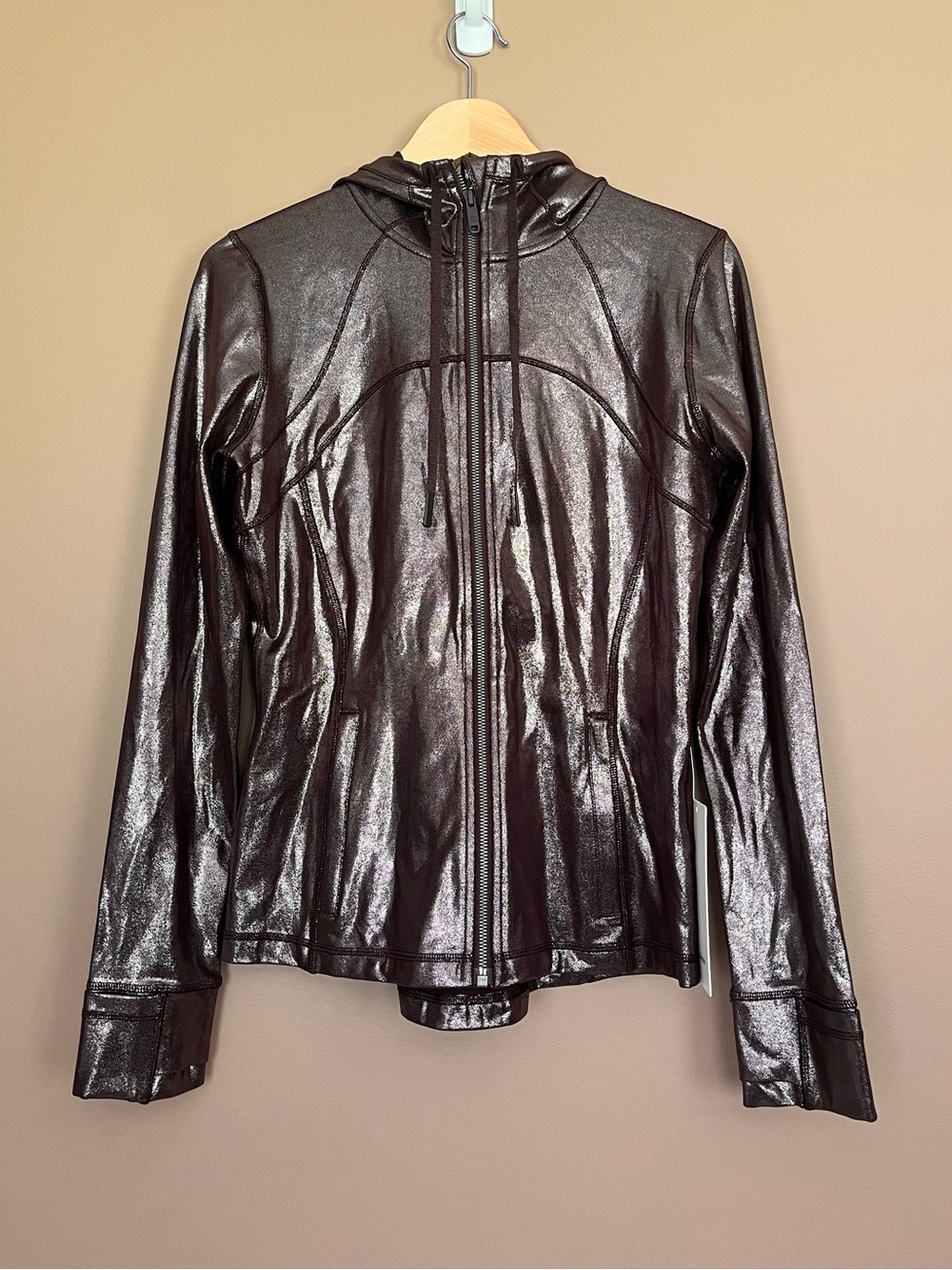 {Lululemon} Hooded Define Jacket Shine in Radiate Foil Print French Press - 10